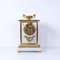 Empire Napoleon III Style Table Clock with White Carrara Marble Base, 1980s, Image 11