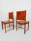 Cognac Leather Dining Chairs in the style of Carlo Scarpa, Italy, 1970s, Set of 8, Image 5