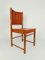 Cognac Leather Dining Chairs in the style of Carlo Scarpa, Italy, 1970s, Set of 8 3