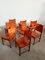 Chaises de Salle à Manger en Cuir Cognac dans le style de Carlo Scarpa, Italie, 1970, Set de 8 7