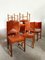 Cognac Leather Dining Chairs in the style of Carlo Scarpa, Italy, 1970s, Set of 8 27