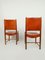 Cognac Leather Dining Chairs in the style of Carlo Scarpa, Italy, 1970s, Set of 8 14