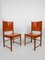 Cognac Leather Dining Chairs in the style of Carlo Scarpa, Italy, 1970s, Set of 8 19