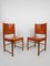 Cognac Leather Dining Chairs in the style of Carlo Scarpa, Italy, 1970s, Set of 8, Image 19