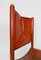 Cognac Leather Dining Chairs in the style of Carlo Scarpa, Italy, 1970s, Set of 8 2