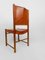 Cognac Leather Dining Chairs in the style of Carlo Scarpa, Italy, 1970s, Set of 8, Image 28