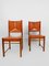 Cognac Leather Dining Chairs in the style of Carlo Scarpa, Italy, 1970s, Set of 8 13