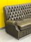 Vintage Chesterfield Green Leather 3-Seater Sofa 10