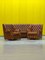 Vintage Chesterfield Brown Leather High Back Sofa and Armchairs, Set of 3, Image 2