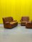 Vintage Chesterfield Brown Leather High Back Sofa and Armchairs, Set of 3 9