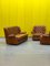 Vintage Chesterfield Brown Leather High Back Sofa and Armchairs, Set of 3, Image 9