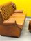 Vintage Chesterfield Brown Leather High Back Sofa and Armchairs, Set of 3 12