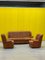 Poltrone e divani Chesterfield vintage in pelle marrone, set di 3, Immagine 3