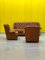 Poltrone e divani Chesterfield vintage in pelle marrone, set di 3, Immagine 5