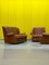 Vintage Chesterfield Brown Leather High Back Sofa and Armchairs, Set of 3 10