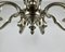 Lámpara de araña vintage de bronce, Bélgica, años 70, Imagen 3