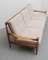 Solid Wood & Beige Fabric Sofa, 1960s 4