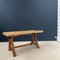 French Primitive Elm Dining Table, 1960s 1