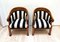 Biedermeier Bergere Chairs in Cherry Wood & Boucle, Austria, 1830s, Set of 2 3