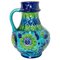 Blauer deutscher Krug oder Vase aus glasierter Keramik Bay Keramik, 1950er 1