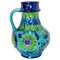 German Blue Pitcher or Vase in Glazed Ceramic Bay Keramik, 1950s, Image 1