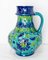 Jarrón alemán azul de cerámica esmaltada Bay Keramik, años 50, Imagen 2
