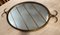 Art Deco Oval Forged Iron Mirror, Image 1