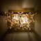 Large Brass Gold Murano Glass Wall Lights attributed to Paolo Venini for Veart, 1969, Set of 2 4