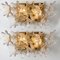 Large Brass Gold Murano Glass Wall Lights attributed to Paolo Venini for Veart, 1969, Set of 2 5