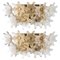 Large Brass Gold Murano Glass Wall Lights attributed to Paolo Venini for Veart, 1969, Set of 2, Image 1