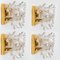 Große Messing Gold Murano Glas Wandlampen von Paolo Venini für Veart, 1969, 2er Set 14