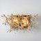 Large Brass Gold Murano Glass Wall Lights attributed to Paolo Venini for Veart, 1969, Set of 2 10
