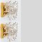 Large Brass Gold Murano Glass Wall Lights attributed to Paolo Venini for Veart, 1969, Set of 2, Image 16