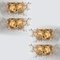 Large Brass Gold Murano Glass Wall Lights attributed to Paolo Venini for Veart, 1969, Set of 2 17