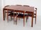 Tavolo da pranzo e sedie attribuite ad Alfred Hendrickx per Belform, anni '60, set di 7, Immagine 3