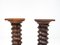 Zócalos de pedestal franceses vintage con columna torneada al estilo de Charles Dudouyt. Juego de 2, Imagen 11