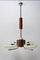 Lámpara colgante bohemia Art Déco de cromo y madera, años 30, Imagen 6