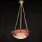 Art Deco Pate De Verre Pendant Light attributed to Muller Strasbourg, 1930s 7