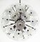 Lámpara de araña Sputnik italiana vintage de cristal, 1980, Imagen 7