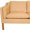 3-Sitzer Sofa aus naturfarbenem Nevada Leder von Børge Mogensen für Fredericia 6