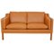 2-Seater Sofa in Whiskey-Colored Nevada Leather by Børge Mogensen for Fredericia 1