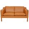 2-Seater Sofa in Whiskey-Colored Nevada Leather by Børge Mogensen for Fredericia, Image 1