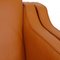 2-Sitzer Sofa aus weinrotem Nevada Leder von Børge Mogensen für Fredericia 10