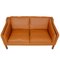 2-Sitzer Sofa aus weinrotem Nevada Leder von Børge Mogensen für Fredericia 5