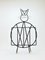 Mid-Century Cat Shaped Magazine Stand in Iron, Italy, 1950s, Image 7