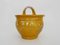 Folk Art Glazed Yellow Earthenware Pot, 1930s 2