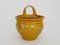 Folk Art Glazed Yellow Earthenware Pot, 1930s 1