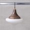 Mid-Century Single Matt Opaline Glass Pendant Light 7