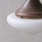 Mid-Century Single Matt Opaline Glass Pendant Light 2