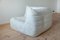 White Leather Togo Corner Chair by Michel Ducaroy for Ligne Roset, Image 6